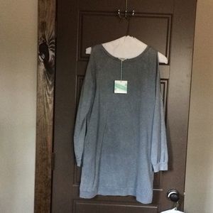 Cold shoulder Sweater dress or tunic. Size medium